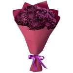 Букет из 9 одноголовых хризантем бигуди