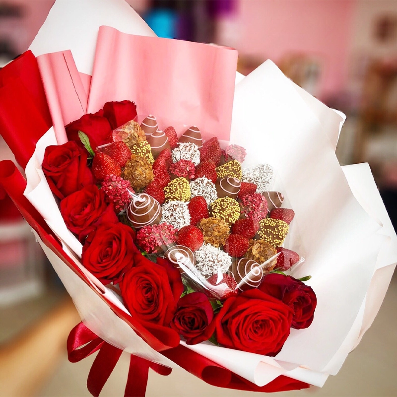 Букет из клубники Красный секрет